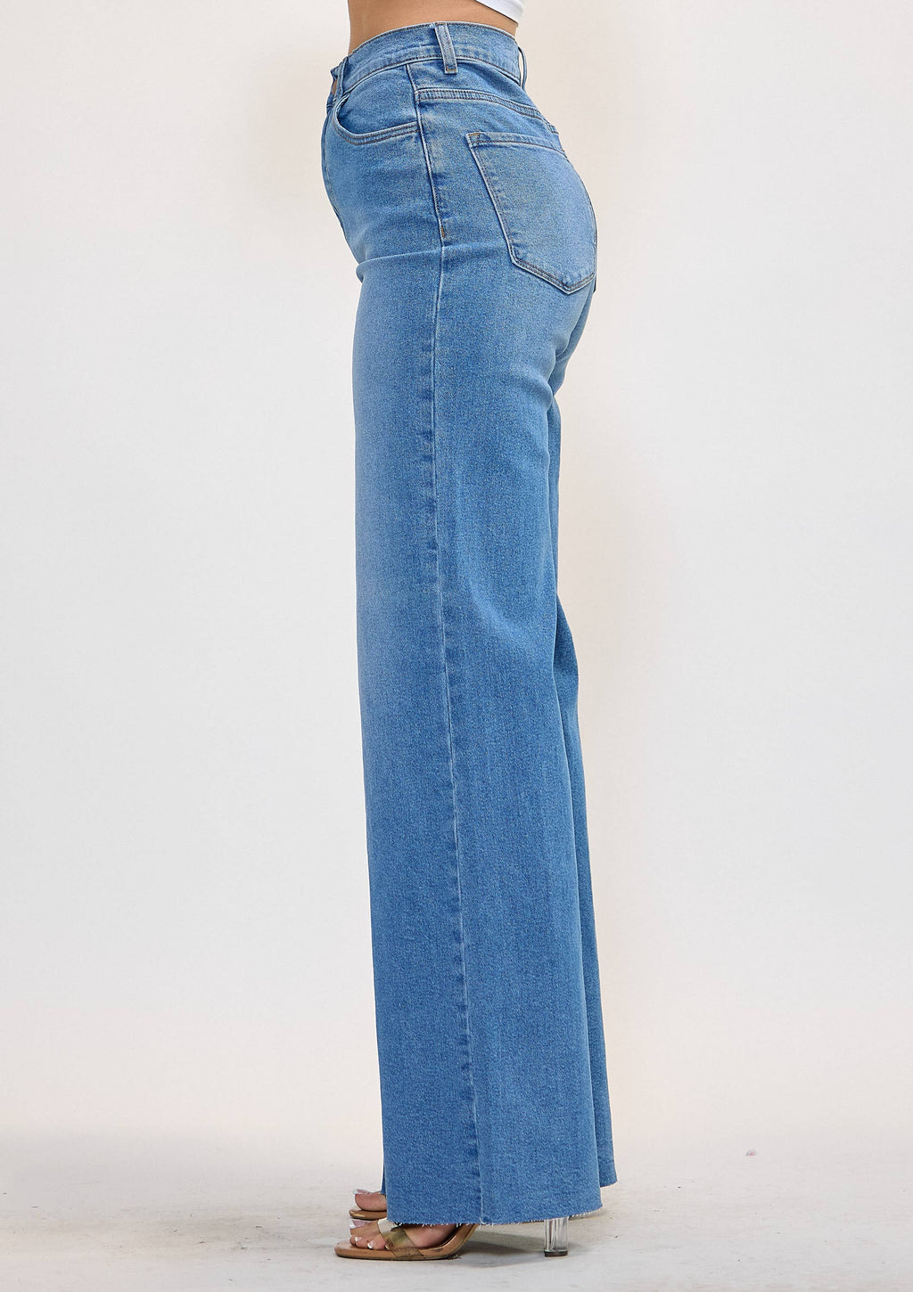 WIDE LEG - Rigid with Comfort Stretch
