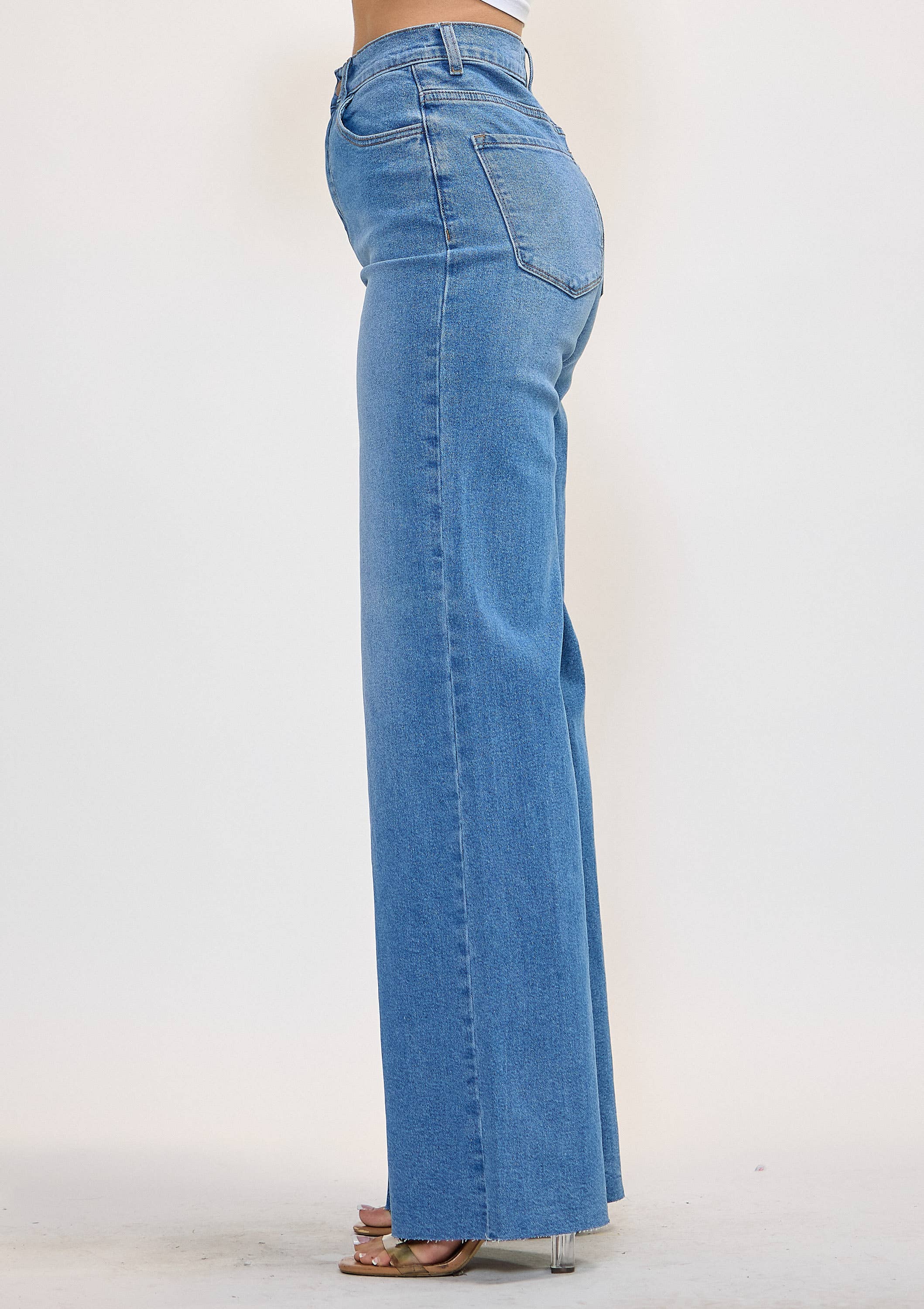 WIDE LEG - Rigid with Comfort Stretch