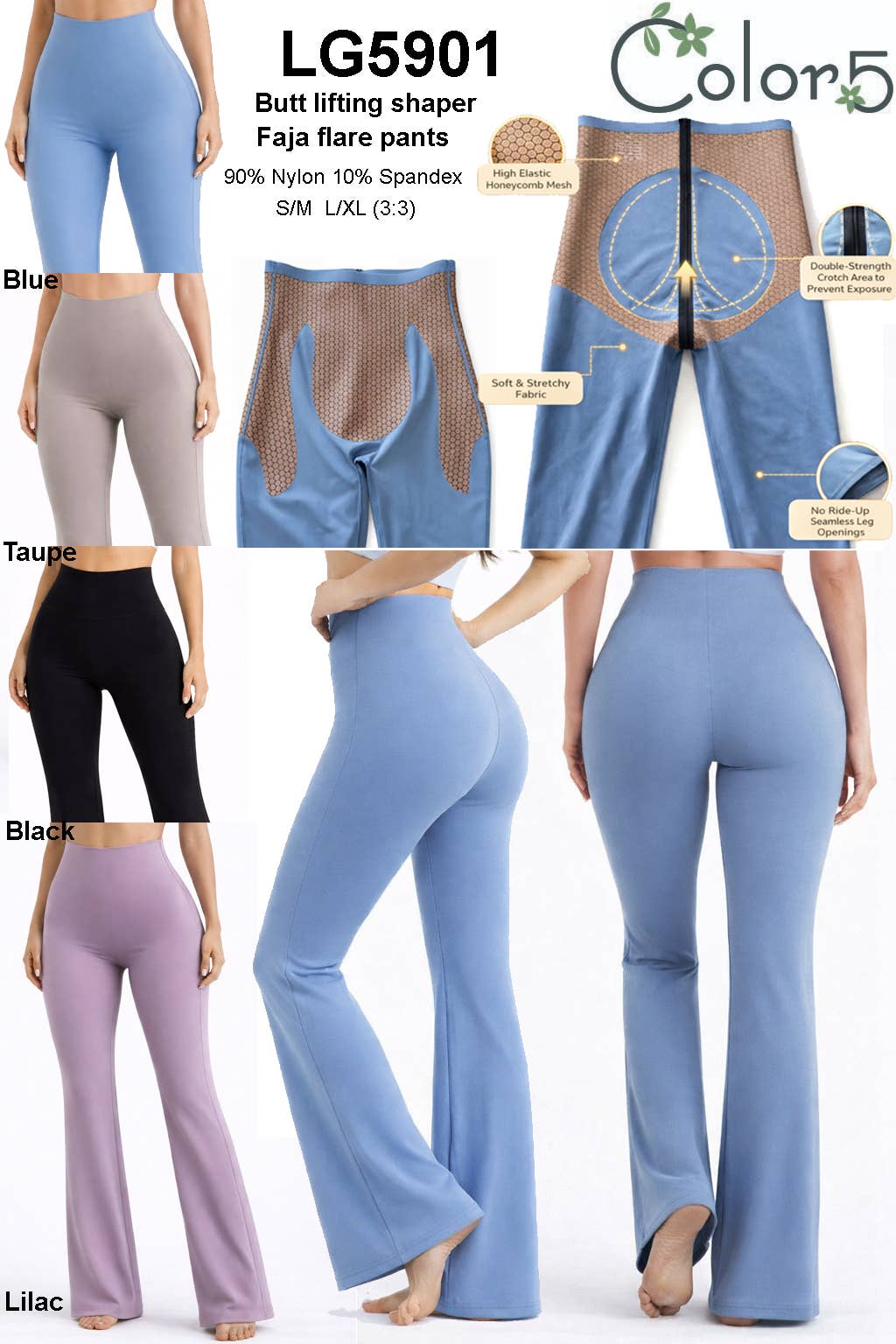 Waist and tummy control butt lifting faja flare body shaper