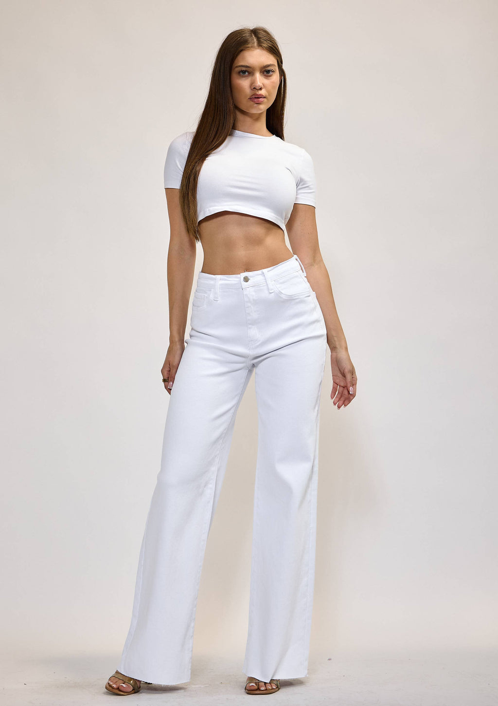 WIDE LEG - Rigid with Comfort Stretch