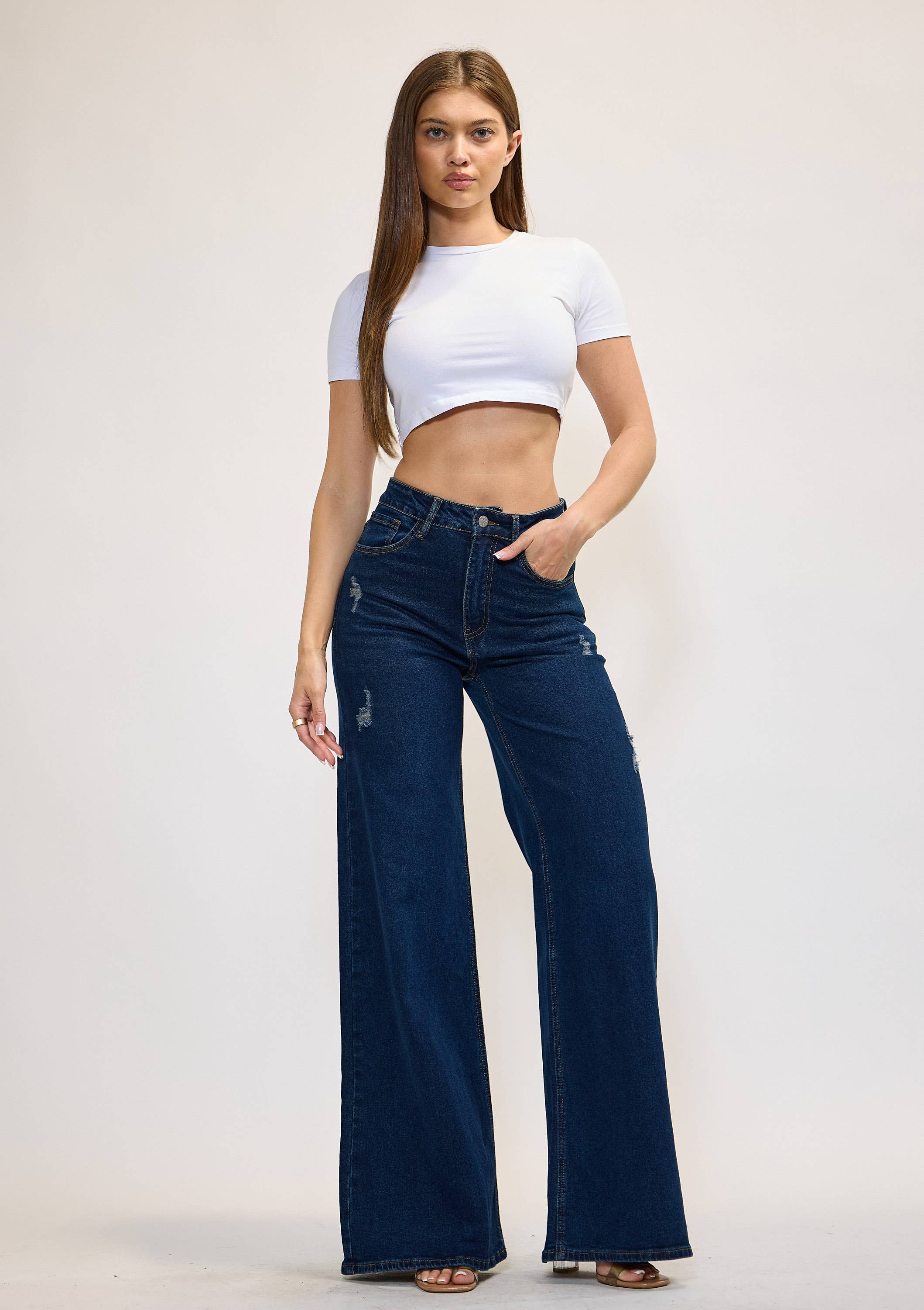 High-Rise Extra Wide Leg Jeans