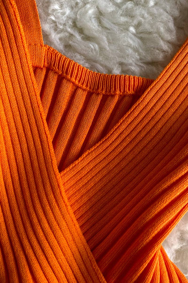 Ribbed Sleeveless V-Neck Camisole