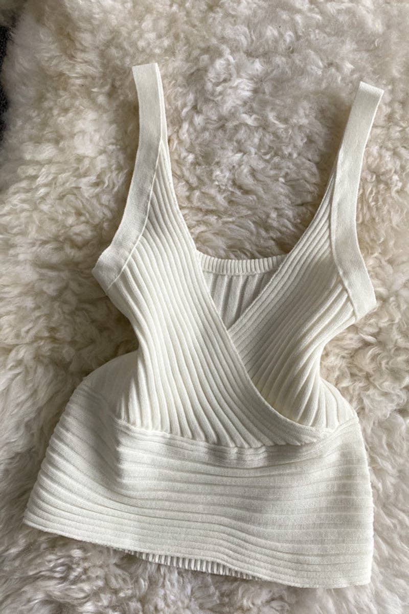 Ribbed Sleeveless V-Neck Camisole