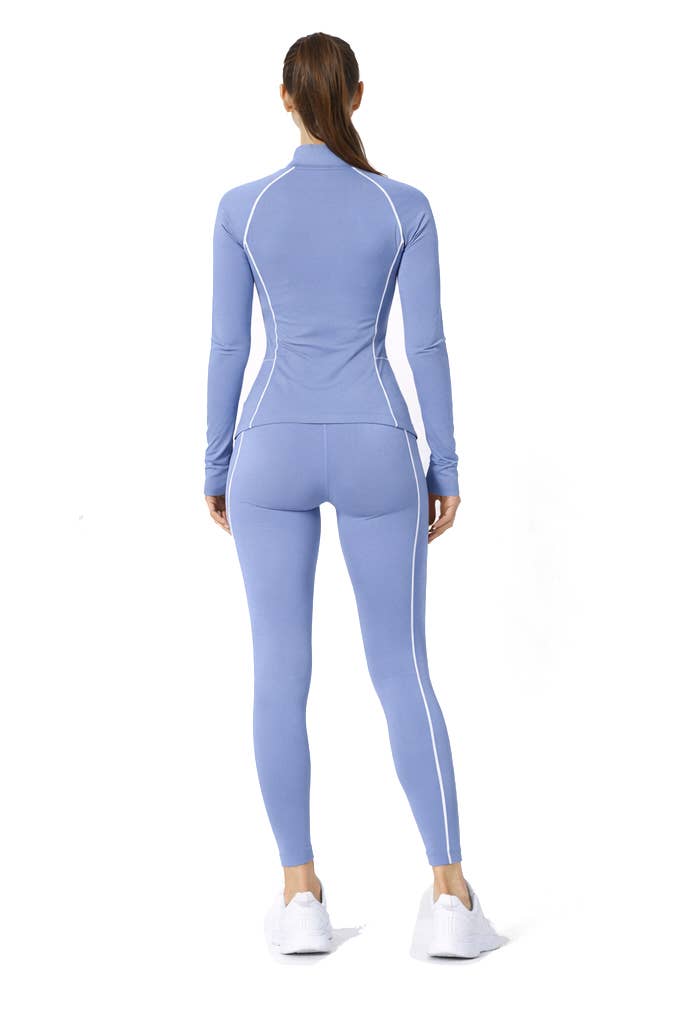 Activewear sports bra with matching legging and jacket 3 pcs