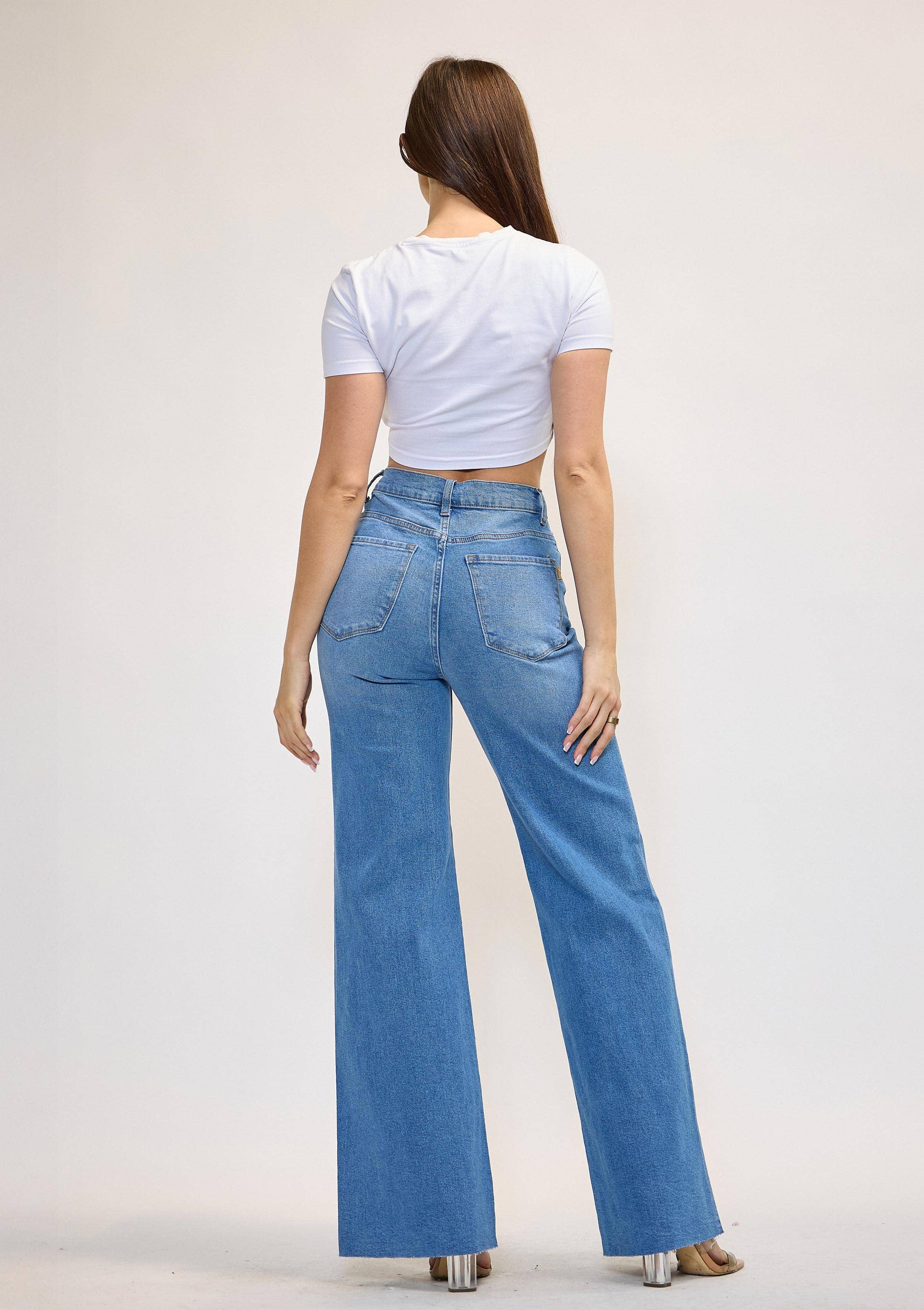WIDE LEG - Rigid with Comfort Stretch