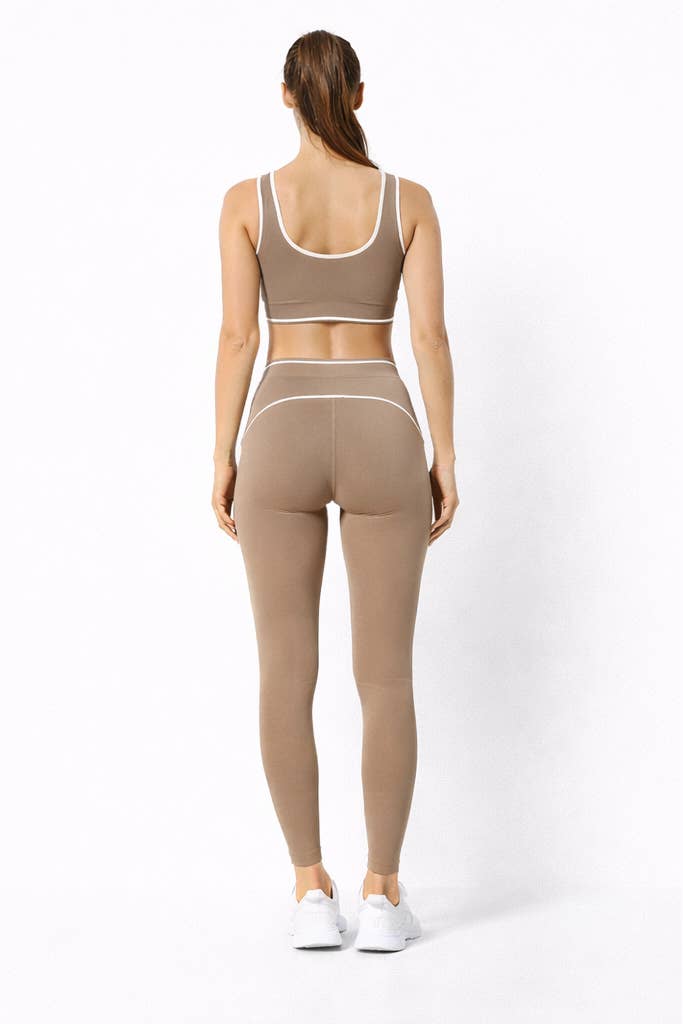 Activewear sports bra with matching legging and jacket 3 pcs