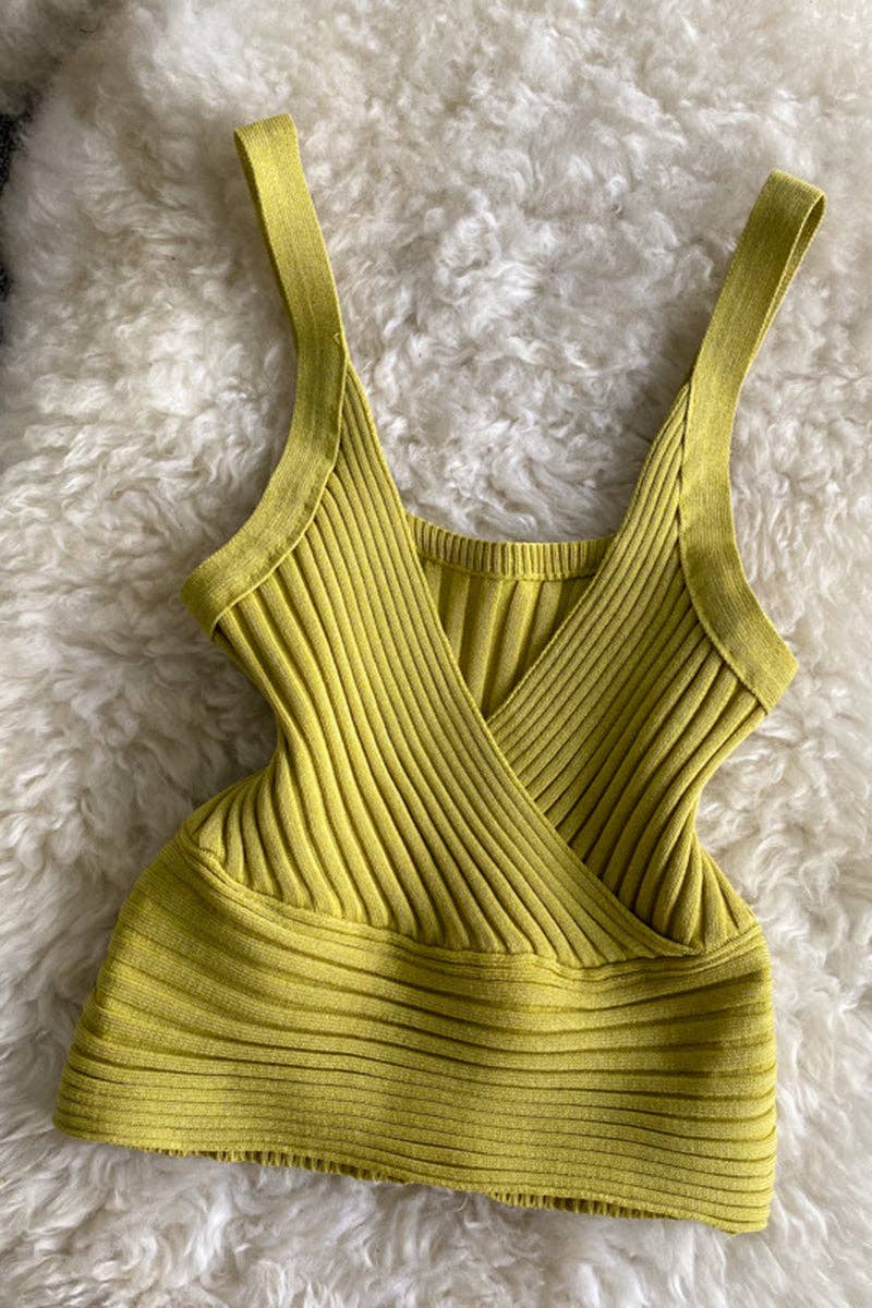 Ribbed Sleeveless V-Neck Camisole