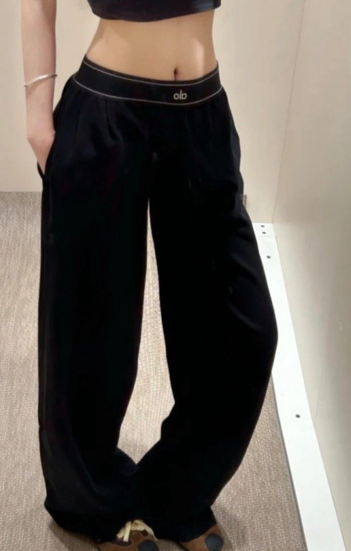 Loose Woven wide leg pants