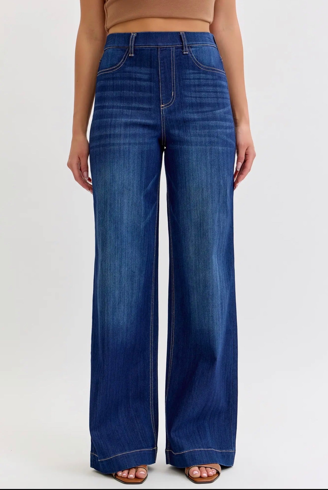 High Rise Pull-On Wide Leg