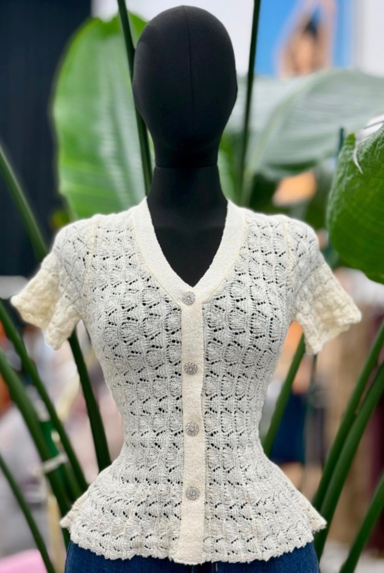 Knitted Button Blouse