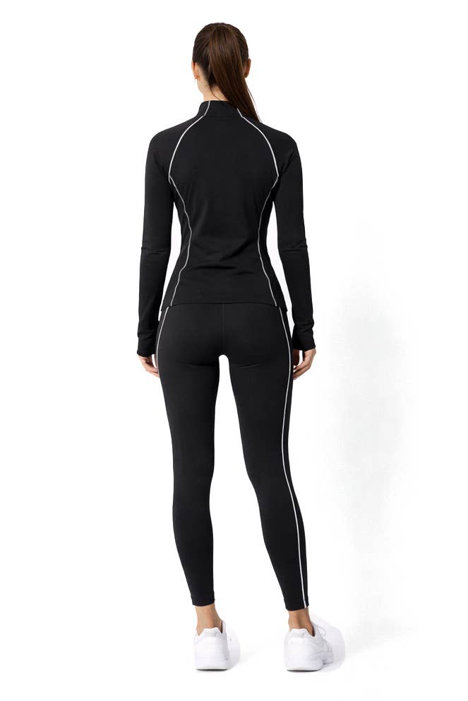Activewear sports bra with matching legging and jacket 3 pcs