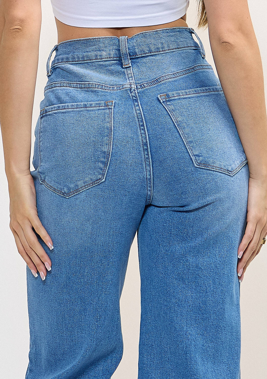 WIDE LEG - Rigid with Comfort Stretch