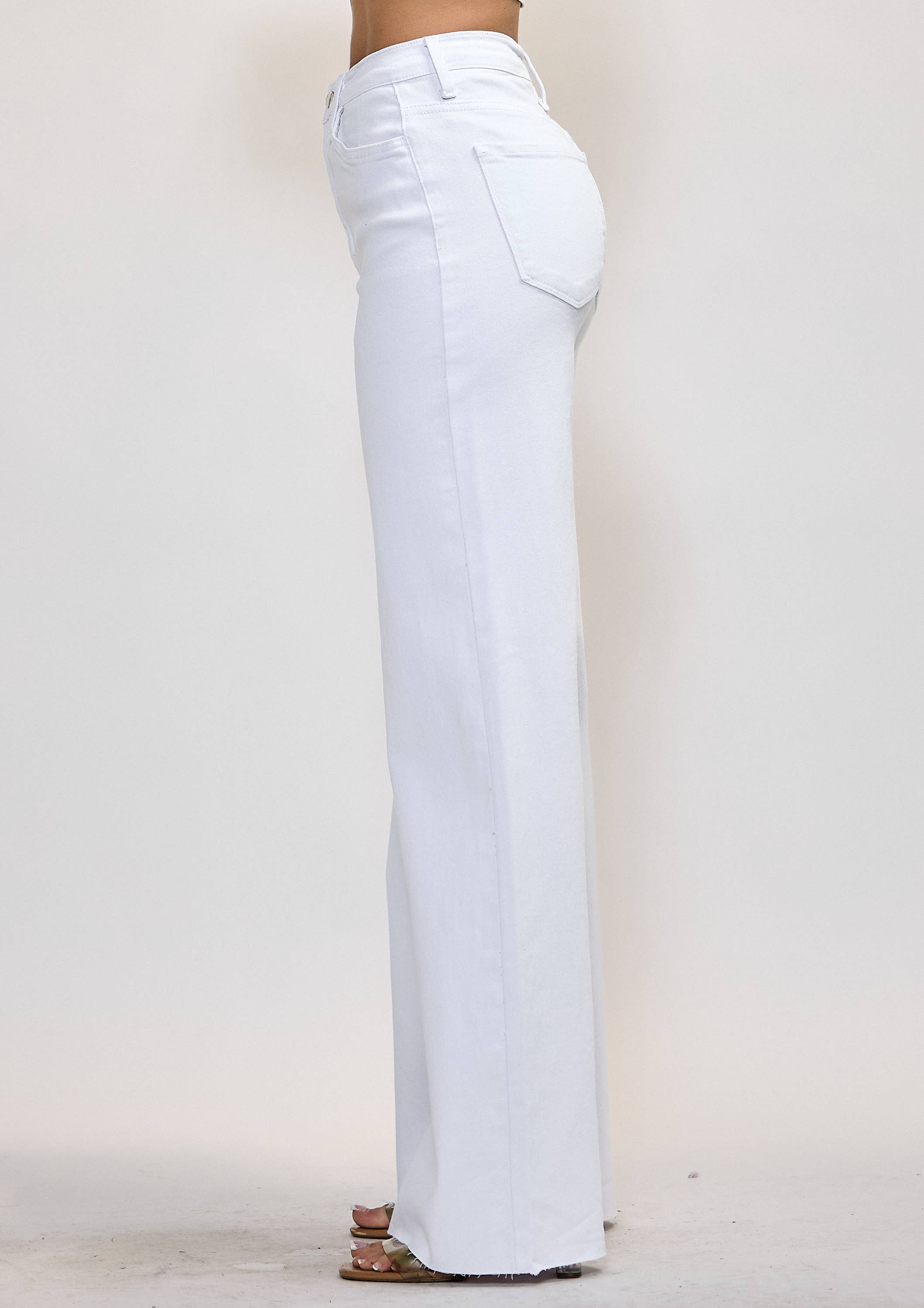 WIDE LEG - Rigid with Comfort Stretch