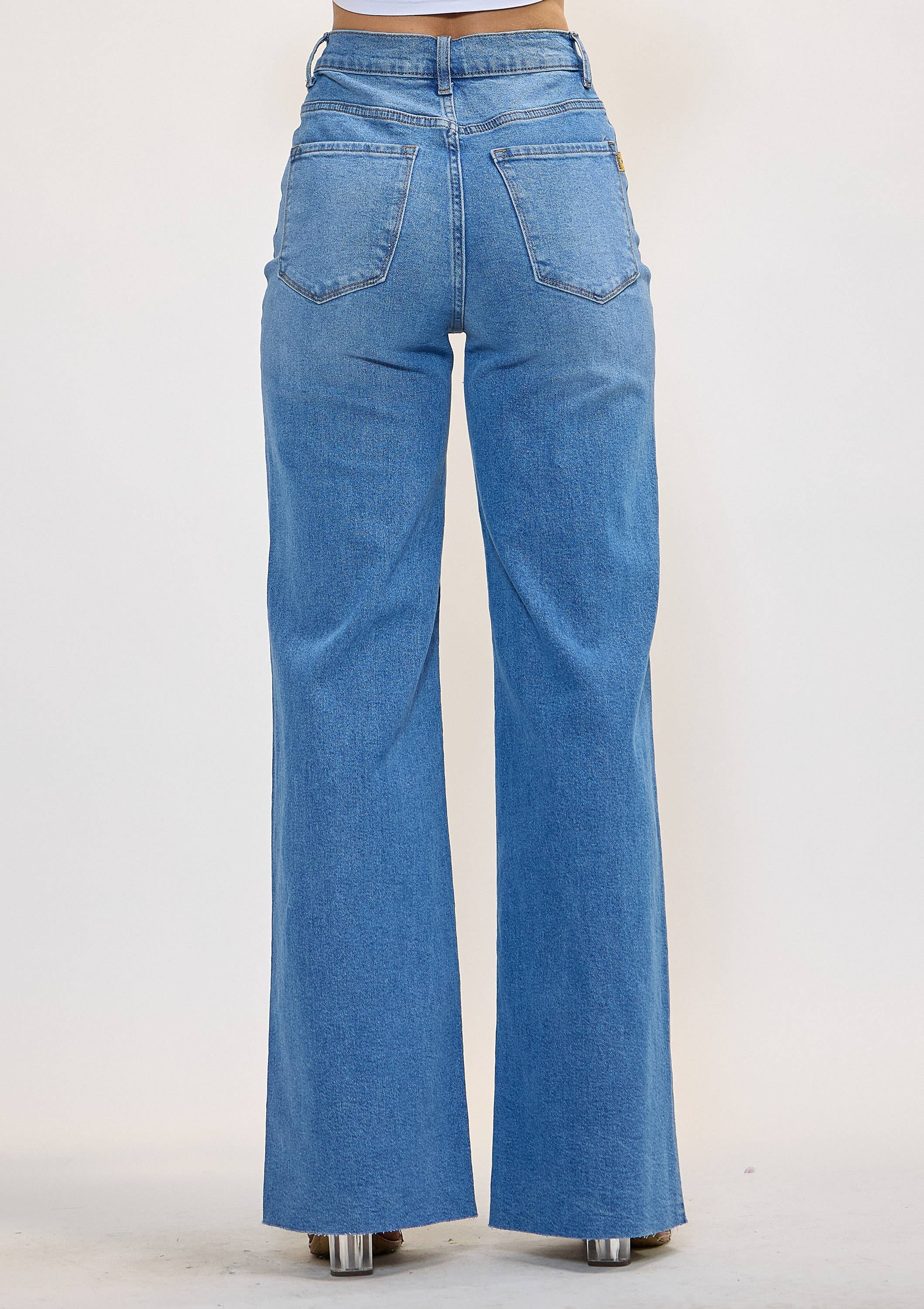 WIDE LEG - Rigid with Comfort Stretch