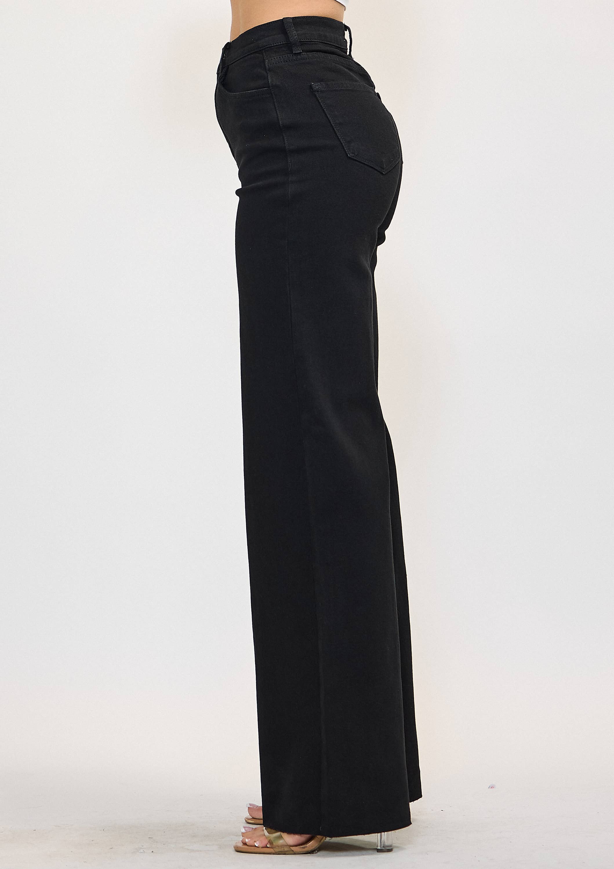 WIDE LEG - Rigid with Comfort Stretch