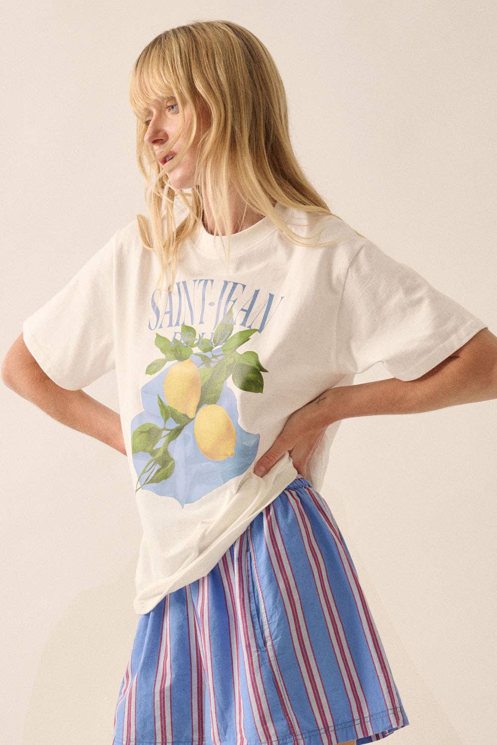 Saint-Jean De-Luz Garment-Wash Graphic Tee