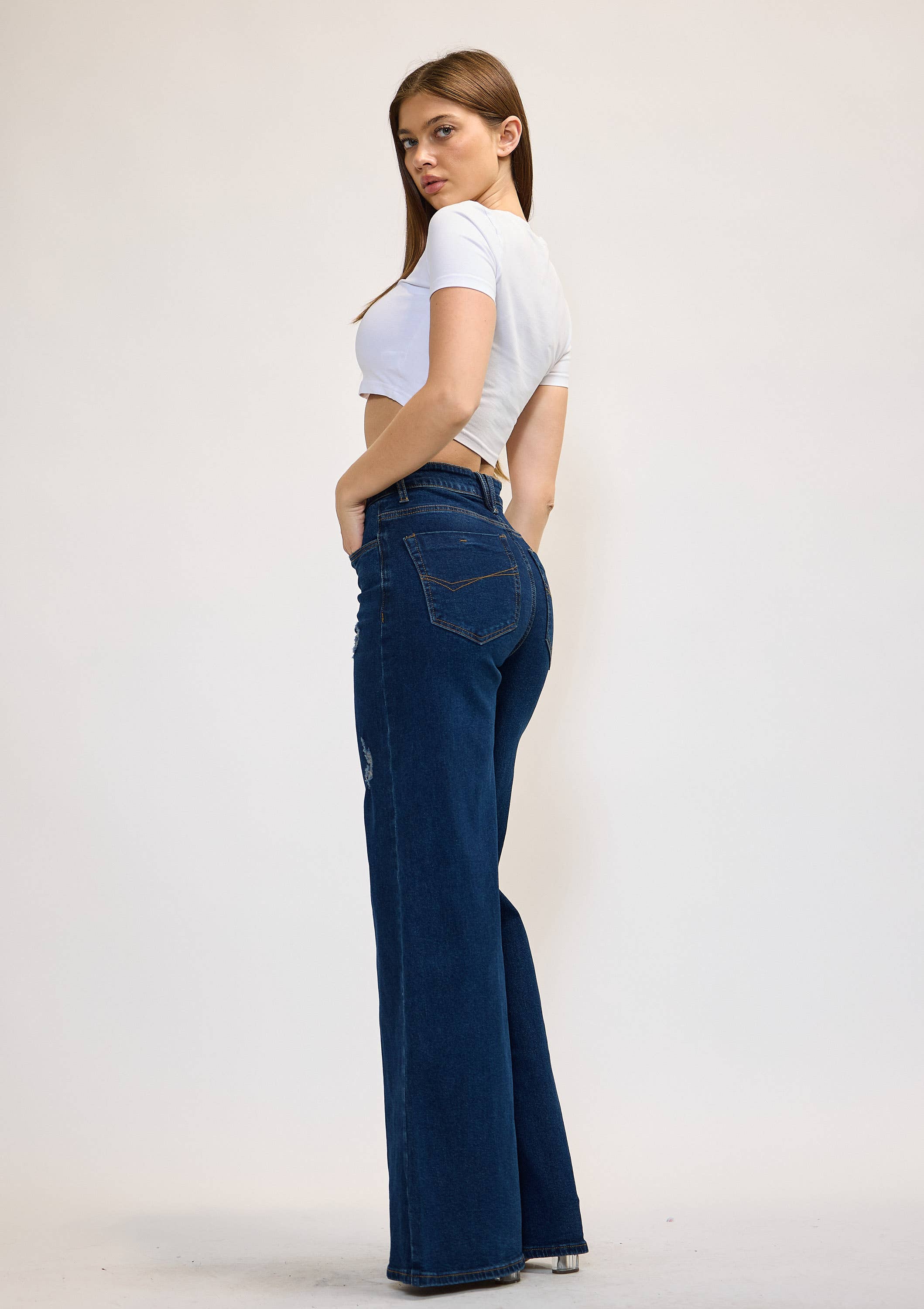 High-Rise Extra Wide Leg Jeans